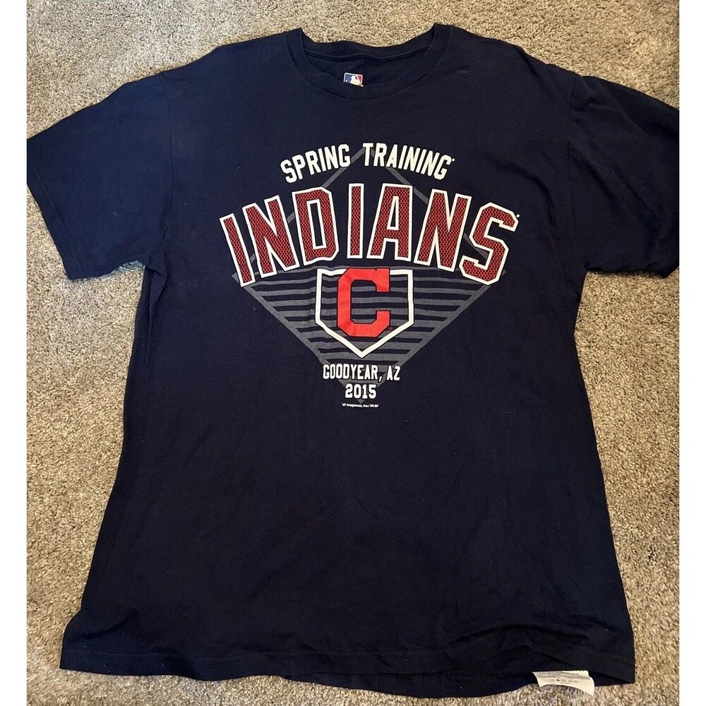 Retro Cleveland MLB Spring Training t-Shirt Men’s Lg Goodyear Arizona Navy 2015